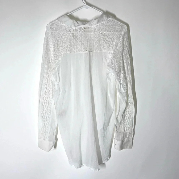 Anthropologie Holding Horses White Lace Button Front Shirt Size XS - Picture 12 of 12